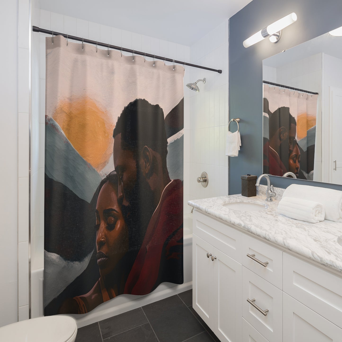 Love Mountain Shower Curtain